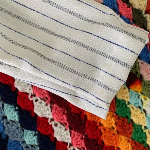 Vintage 80s Manhattan Plaza Bold Pinstripe Puff Sleeve Blazer Top USA Ma… - Picture 8 of 16